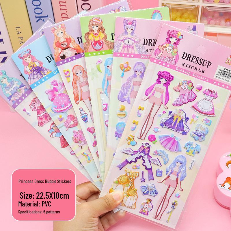 Cross-Border Multi-Style Cute Cartoon Bubble Stickers for Kids