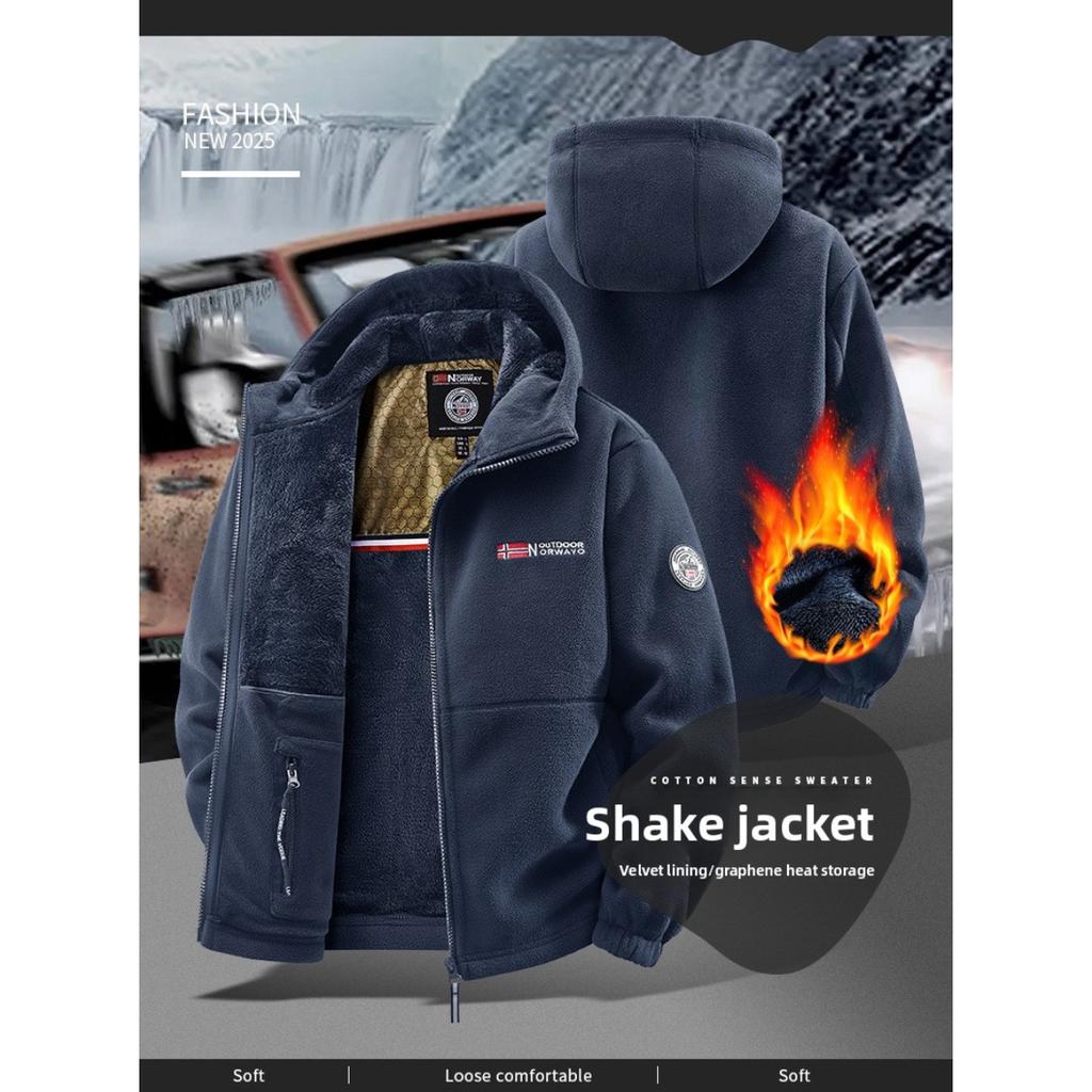Autumn and Winter Warm and Plush Thick Coat, Fashionable Fleece Fabric, Graphene Lining with Anti Cold Locking, Preferred for Autumn and Winter