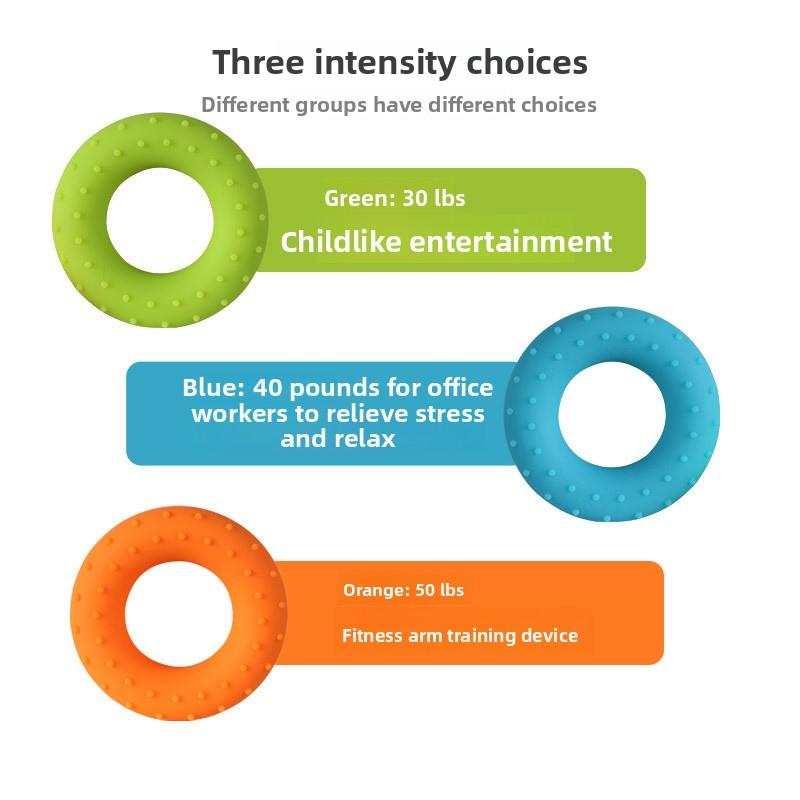 Silicone Grip Decompression O-type Grip Ball Sports Fitness Equipment Professional Hand Training
