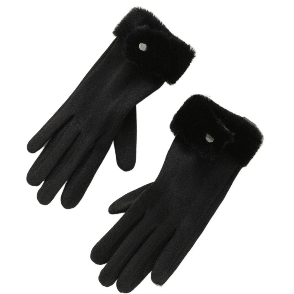 Windproof Plush Gloves Velvet Women Mittens Fashion Winter Gloves  Winter