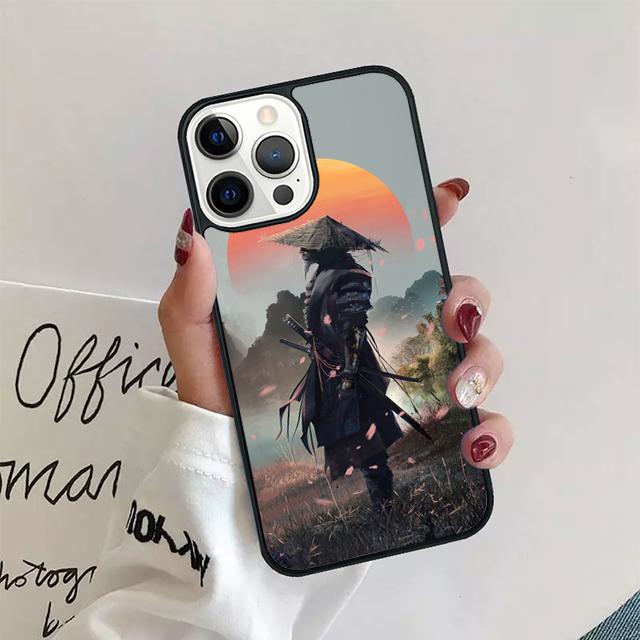 Japanese Samurai Phone Case For iPhone 11 12 13 14 Pro Max Mini Cover For iPhone X XS Max XR 5 6 7 8 Plus Coque