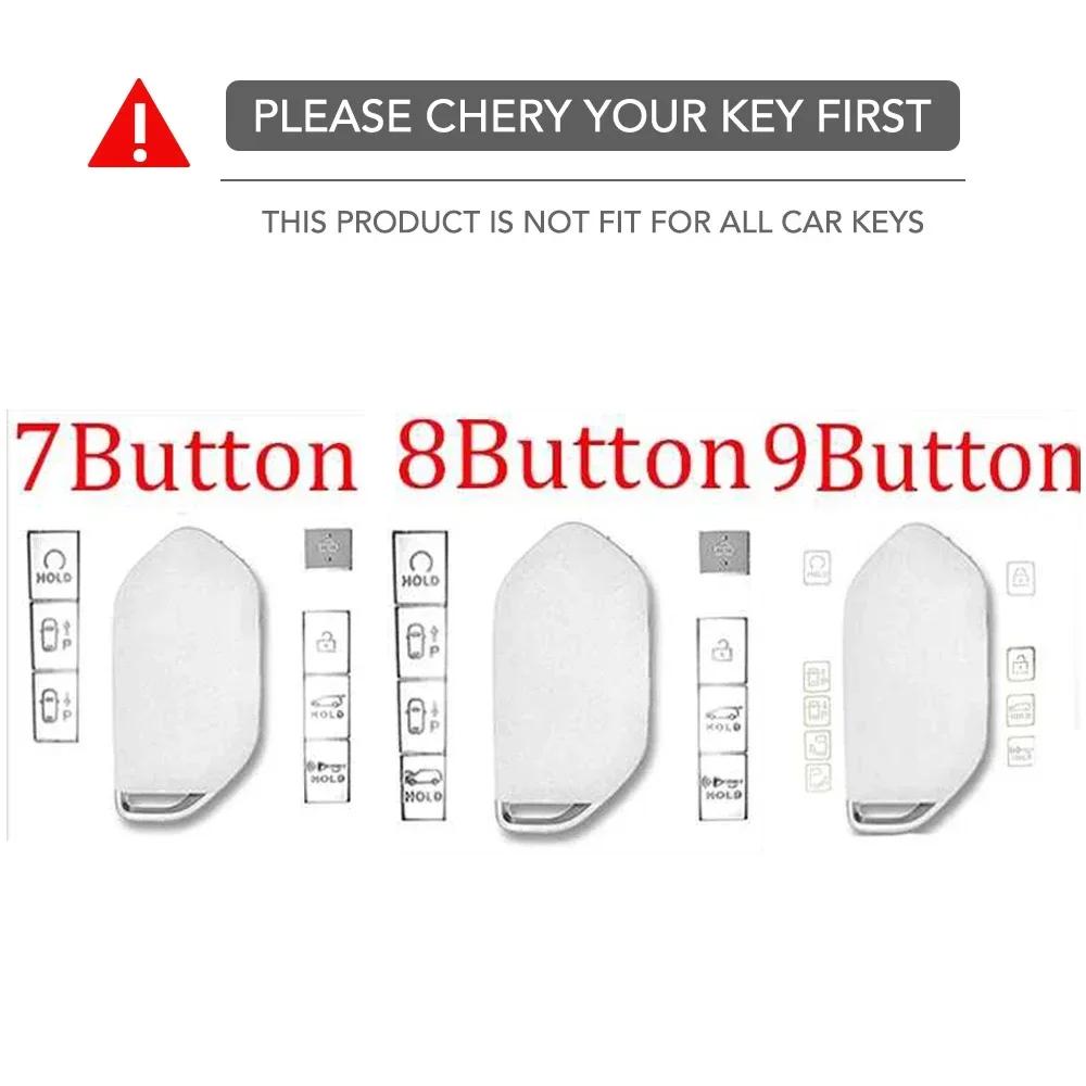 7/8/9 Buttons Silicone Car Key Case Cover Fob Holder For Kia Picanto Sorento Mq4 Carnival Ka4 Morning K5 Carens Ev5 Ev9