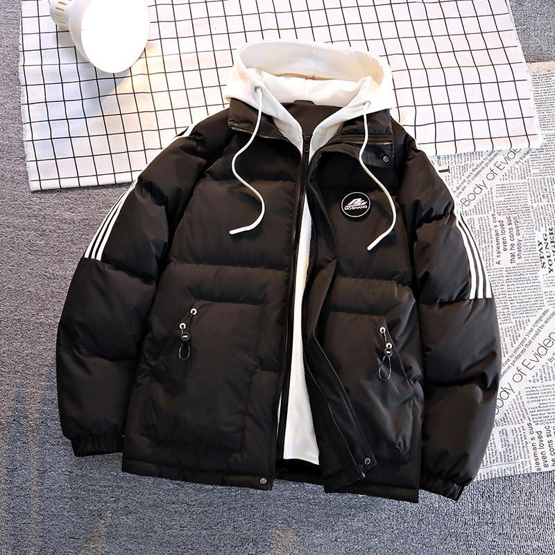 

Мужское хлопковое пальто-двойка, зимний новый стиль, подростковое утолщенное мужское пуховое хлопковое пальто-куртка M