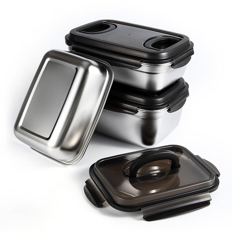 304 Stainless Steel Food Storage Container with Handle