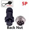 5/20Sets GX16 Aviation Connector M16 Waterproof Back Nut Docking Male&Female Plug And Socket 2/3/4pin 5pin 6pin 7pin 8pin 9pin