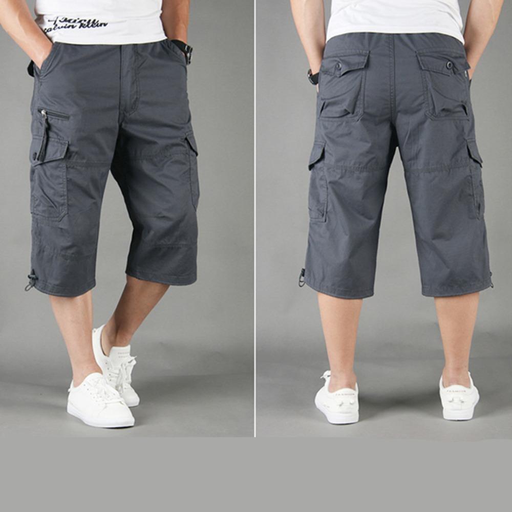 Pantaloncini Cargo Uomo In Cotone – Multitasca, Vita Elastica, Per Escursioni E Tempo Libero