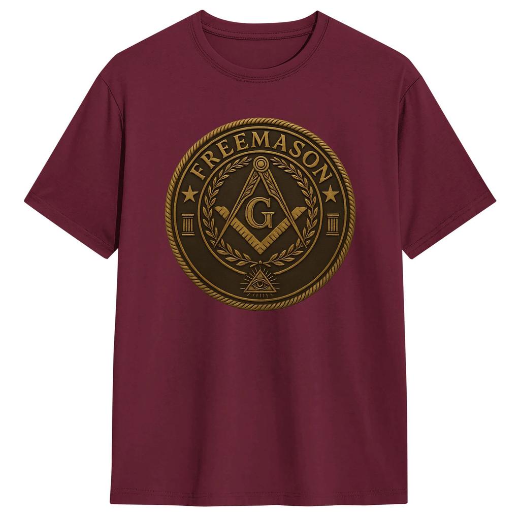 Masonic Mason Freemasonry T Shirt Summer  Vintage TShirts  Cotton Leisure Tshirt For Unisex Print Tops