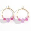 High-End Aventurine Abacus Bead Earrings for Women