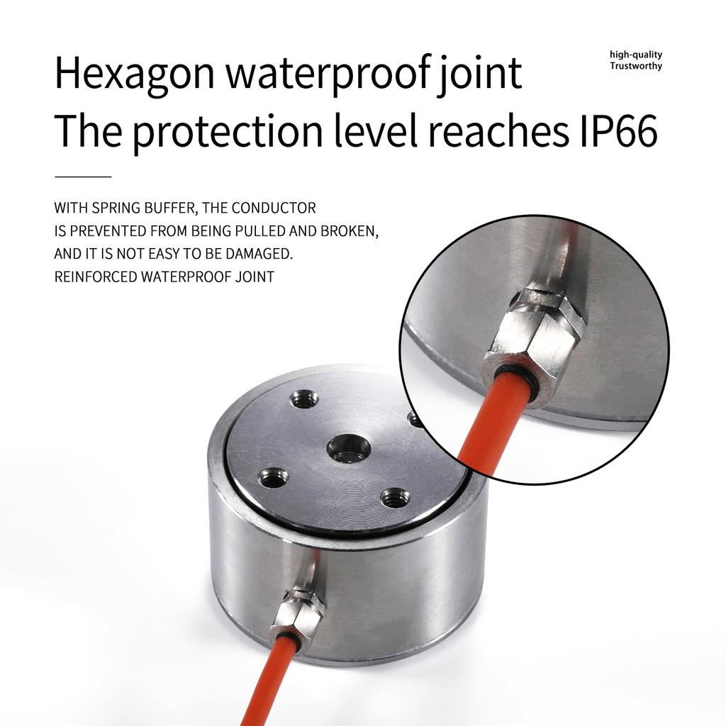 QILICHUANGAN Wägezelle, Hochpräzisions-Drucksensor, Messbereich 0-200 kg, Edelstahl, IP65/66 Wasserdicht (0-20KG)