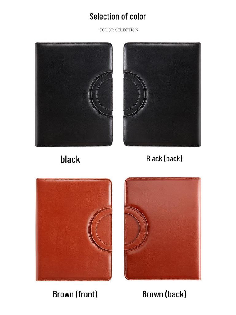 A4 Business Folder with Calculator and Zipper - Sales Manager's Document File Folder