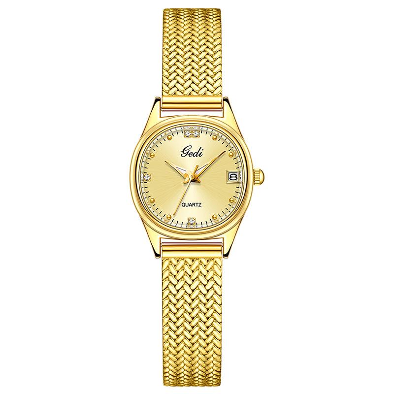 Golden Wheat Ear Women'S Watch, Small And Exquisite High-Value Retro Watch, Waterproof High-End Quartz Watch