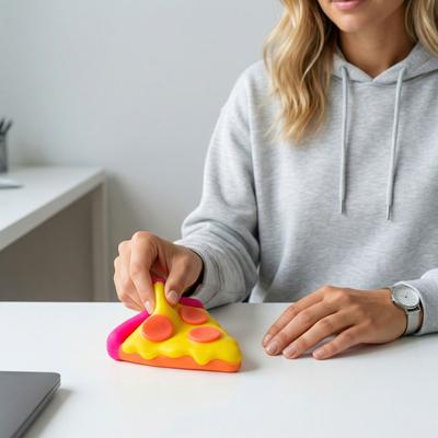 Kids Adult Squeeze Toy Simulation Pizza-Shaped Squeeze Toys Soft Cute Decompressing Pinching Cheese Sticky Slow Rebound
