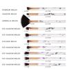 10 PCS Marble-Patterned Makeup Brushes for Even Powder Picking Multi-functional Set for Foundation Eyeshadow and Blush Set