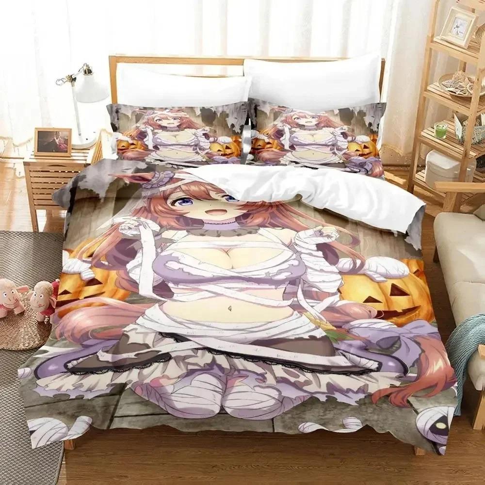 

Anime Mummy Girls Bed Cover Package Boys Girls Single Size Queen Size Size Bedspread Cover Pillowcase Bed Kids Adult Fashion Household Textileextile EU Single 135x200cm