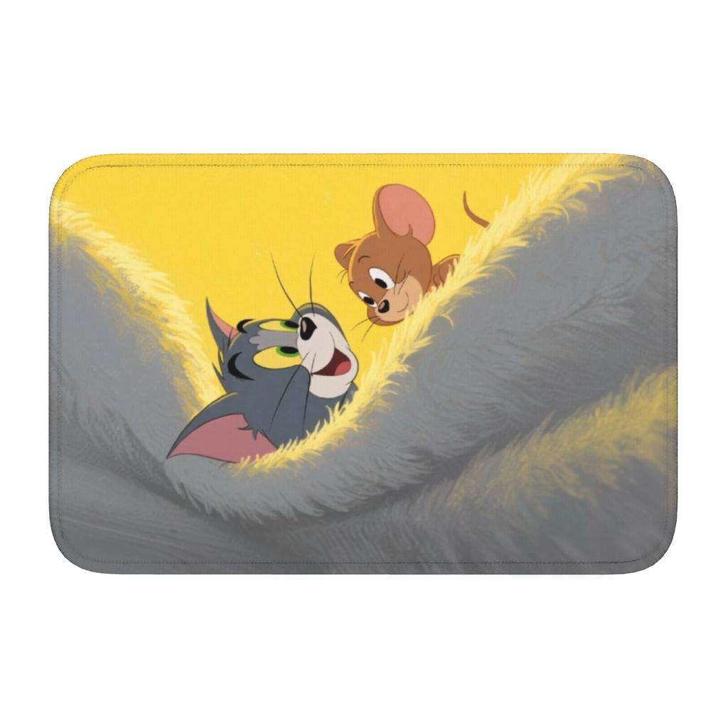 Custom  Cat And Mouse Doormat Anti-Slip Entrance Welcome Kitchen Bath Floor Door Mat  Toilet Living Room Carpet Rug