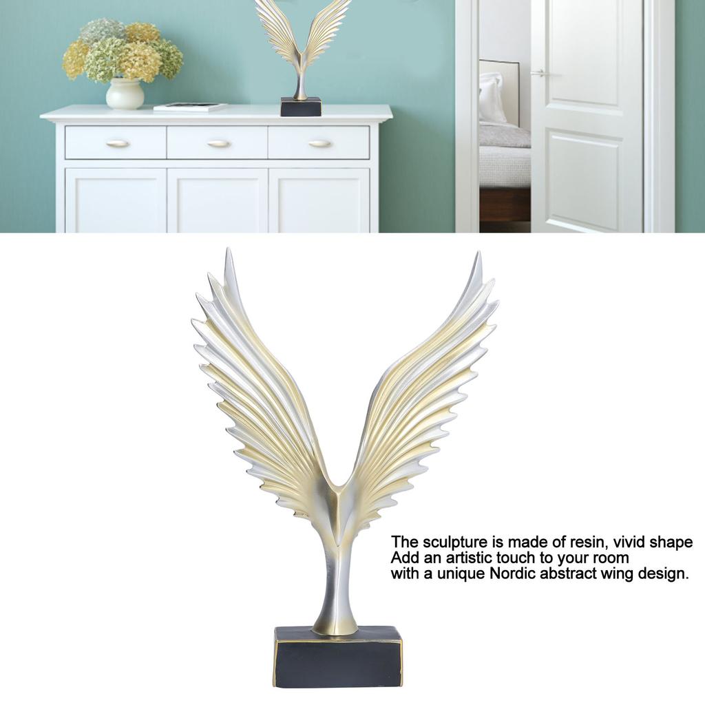 Nordic Wing Statue Resin Sculpture Statue Ornaments Modern Living Room Decoration Desktop Abstract Crafts