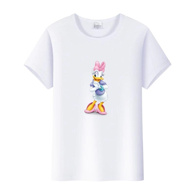 Casual Cartoon Minnie Summer Blouses T-shirt White 2000s Tees Tshirt Mickey Mouse Tops Oversized Clothes Unisex