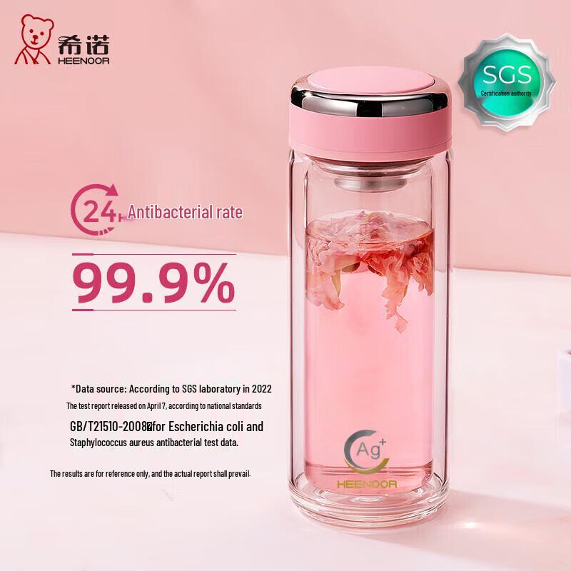 Xinuo Antibacterial Double-Layer Glass Tea Infuser