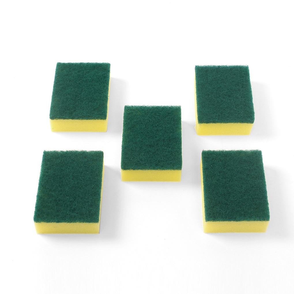 Soft + Rough Double-Sided Dishwashing Sponge 5-Piece Set