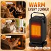 Compact 800W Ceramic Heater for Bedroom, Portable Fan Heater for Home Indoor Use