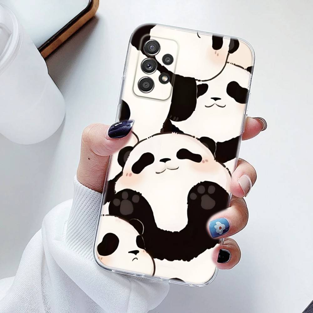 

Cute and Fun Panda Phone Case Silicone For Samsung S30,23,21,22,20 FE lite,S10,9,PIus Note20ultra Soft Transparent SamsungS10plus