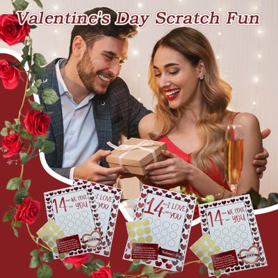 Valentine's Day Scratch Off 14 Things I Love About You 14 Things Option Customized DIY