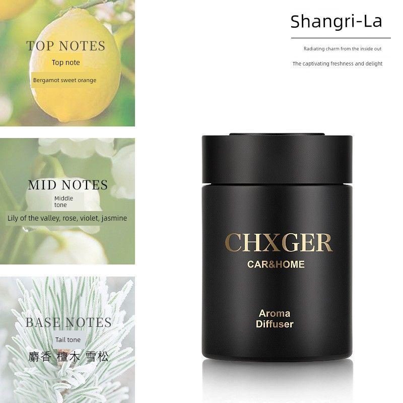 Car-Mounted Solid Fragrance Balm: Wilderness Cologne, Shangri-La Ocean Breeze, Oud, Black Tea, Gardenia Luxury Hot Stamping Label (Shangri-La)