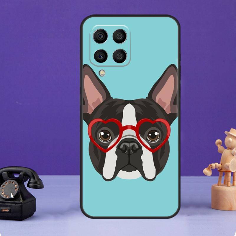 Boston Terrier Dog Case For Samsung Galaxy M34 M13 M53 M51 M31 M11 M14 M54 M12 M32 M52 M16 M36 M56 M15 M35 M55