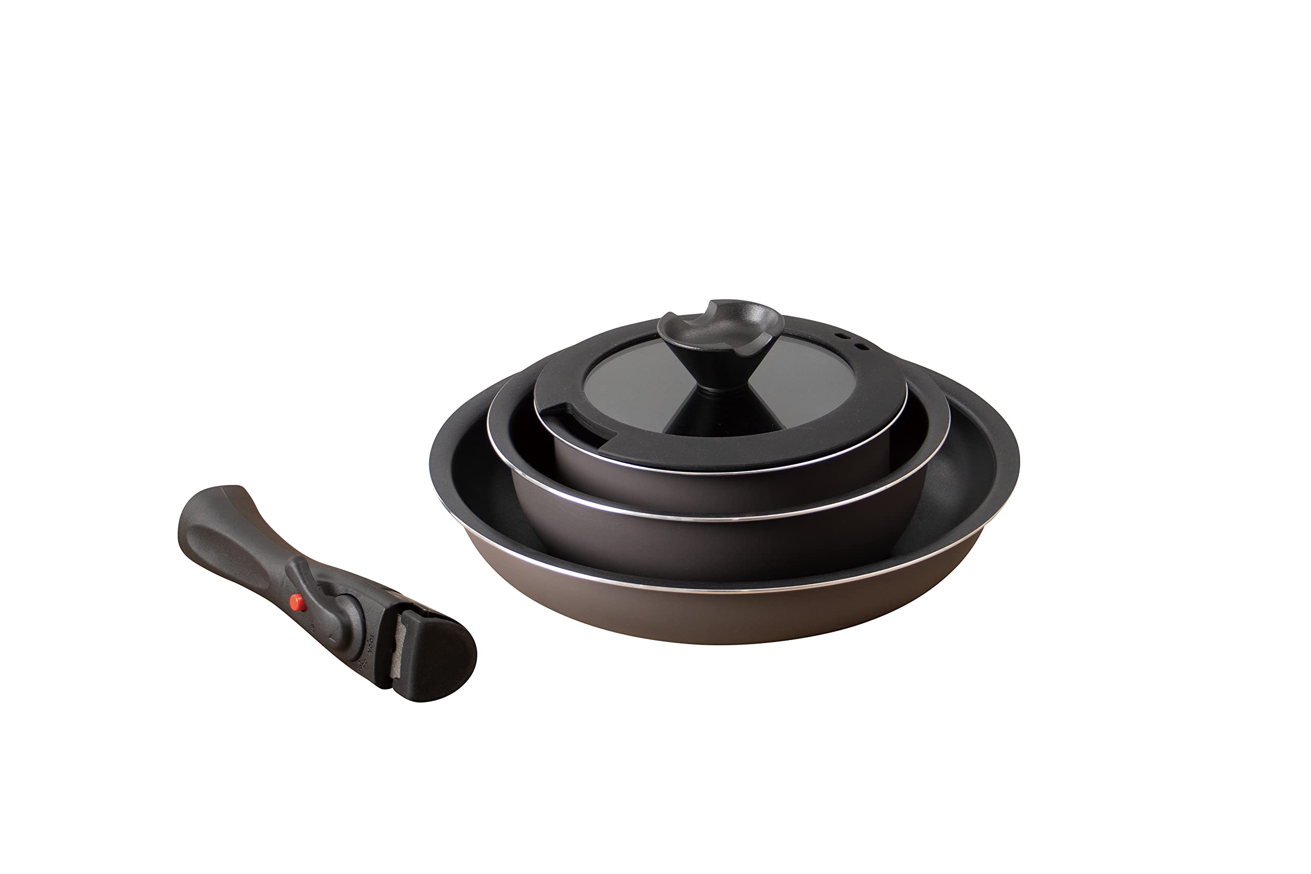 

Takeda Corporation IH Pan Set with Gray Frying and Removable Approximately Wide x 12cm Deep x High 5-Piece Diamond-Coated (IHD-5PSGRY) Pan, Pot, серый