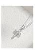 S925 Sterling Silver Diamond Inlaid Cross Necklace for Women - Elegant, High-End Clavicle Chain, Versatile and Stylish.
