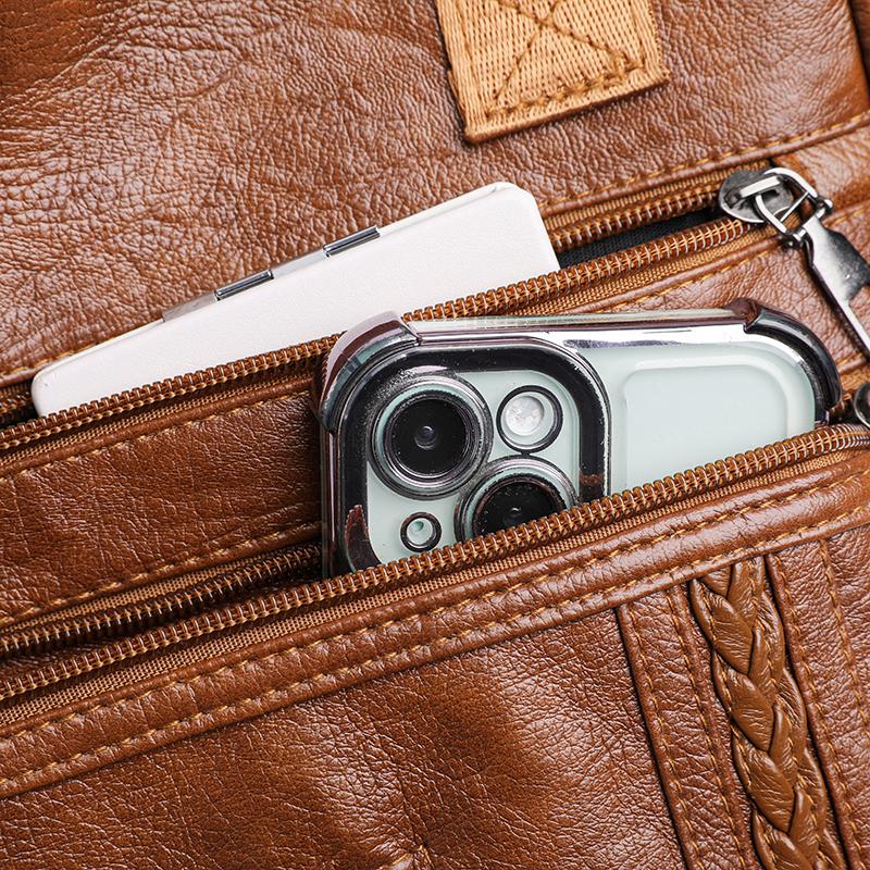 Bolso de hombro de gran capacidad para mujer, bolso de mano de PU, bolso de mano