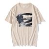 Gawr Gura & Casey Edwards Ash Again 2025 Tshir  Anime Print Fashion Harajuku Aesthetic Tee Summer Unisex Cotton High Quality Top