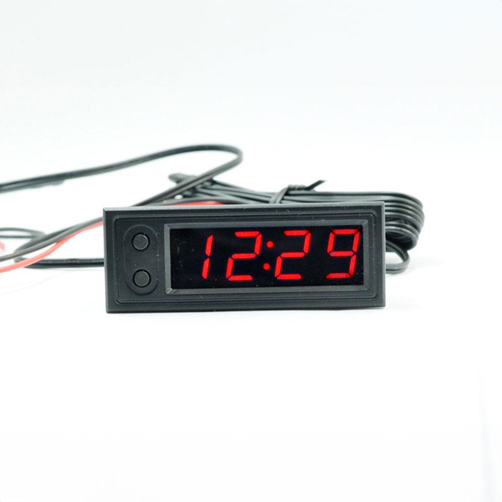 

12V 3 in 1 Vehicle Auto Kit Thermomete + Voltmeter + Clock LED Digital Display червоний