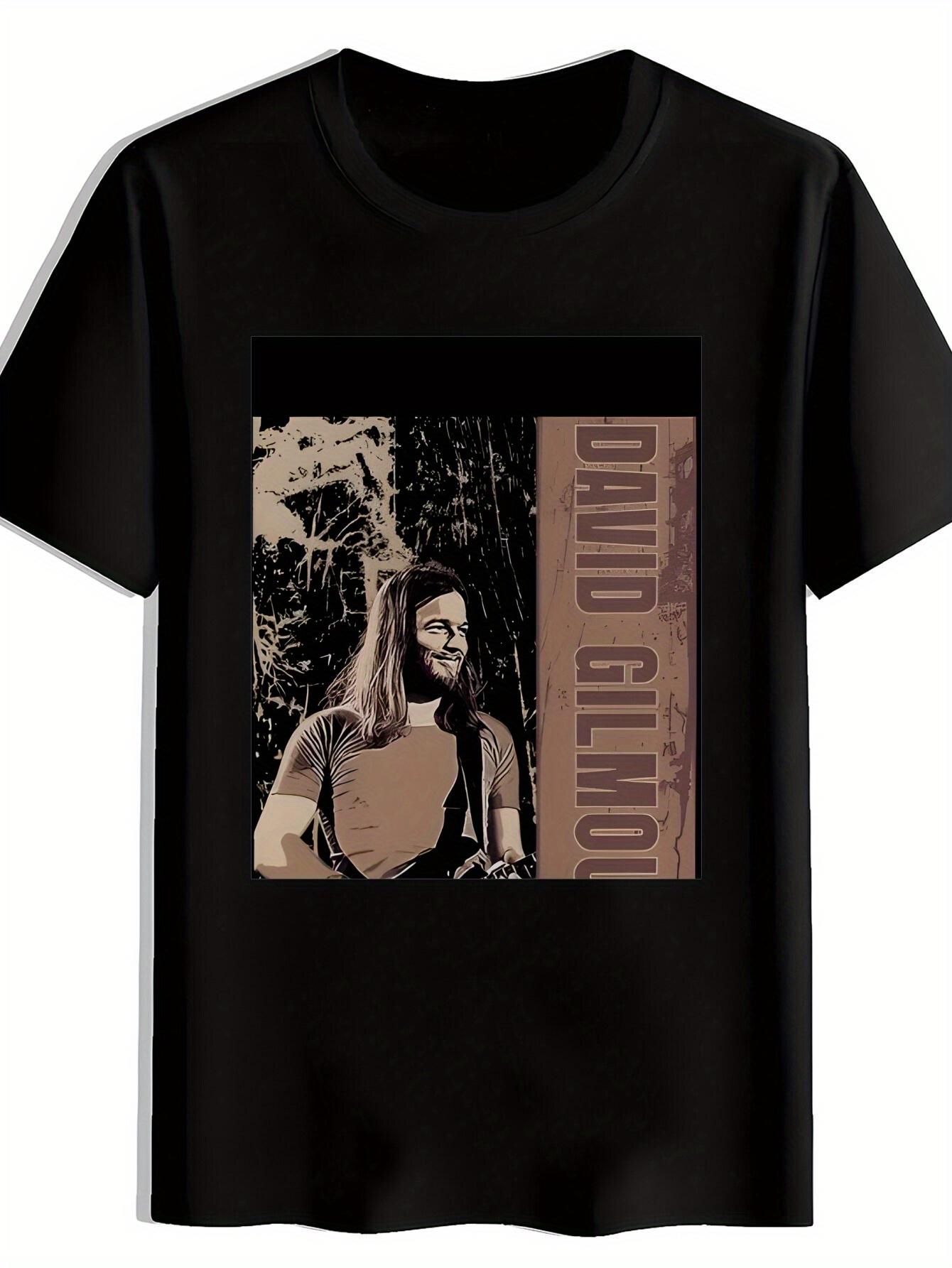 T-shirt Retro Rock Band Graphic - David Gilmo Music Art Print XL