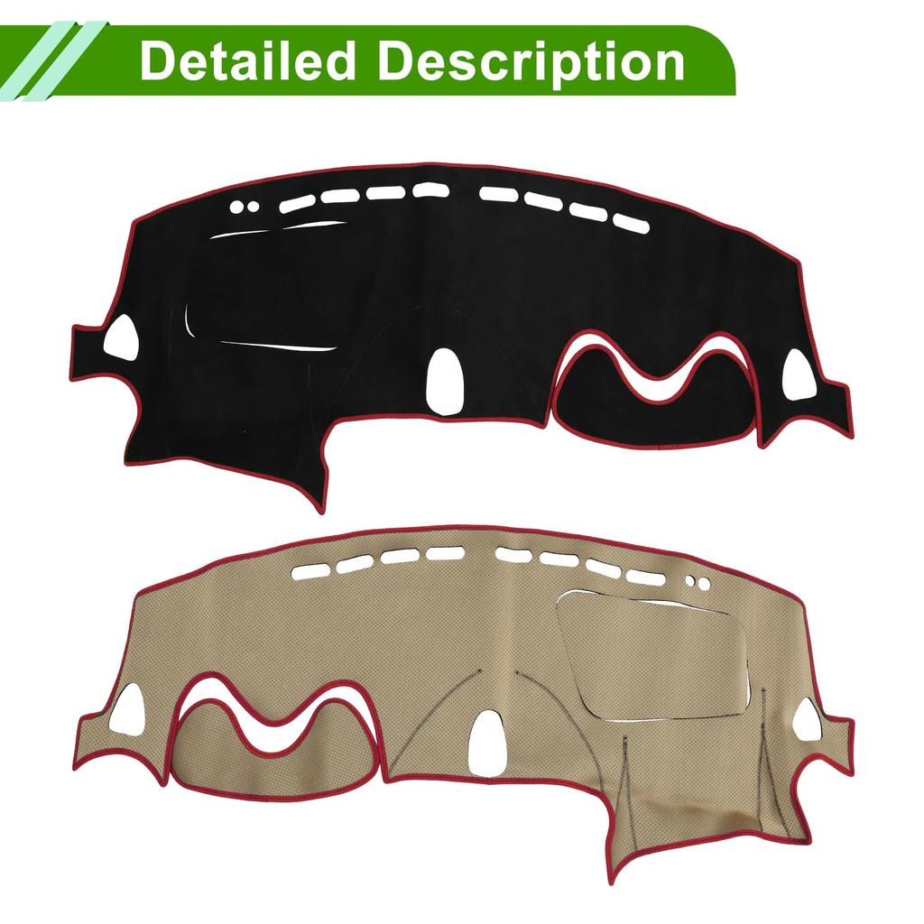 HOPESPANNER Dashboard Mat for Nissan Juke FY15 Series 2010 Dashboard Protective Car Dash Mat Suede Reduces Interior Custom Heat Black with Red Drive