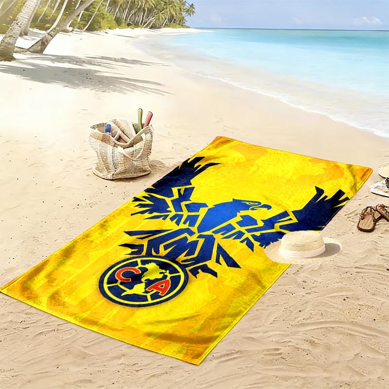 Club America Print Beach Towel, Large Soft Quick Dry Towel for Beach Camping Swimming