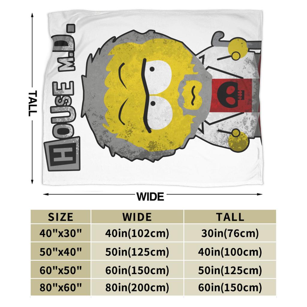 House MD Blanket Hugh Laurie Dr House Plush Vintage Warm Throw Blanket for Chair Covering Sofa Spring Autumn