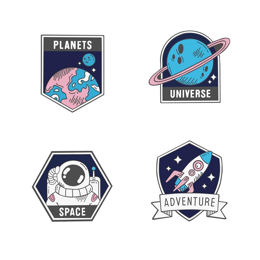 3-5pcs/set Funny Animal Cats Goose Brooch  Punk Ghost Moon Phase Cat Lapel Pins Cute Sushi Kitten Enamel Badge Bag Jewelry Gifts