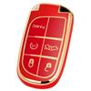 Soft Car Key Fob Cover Fit For Jeep Grand Cherokee Renegade Chrysler Dodge Ram Durango Charger Challenger Journey Dart