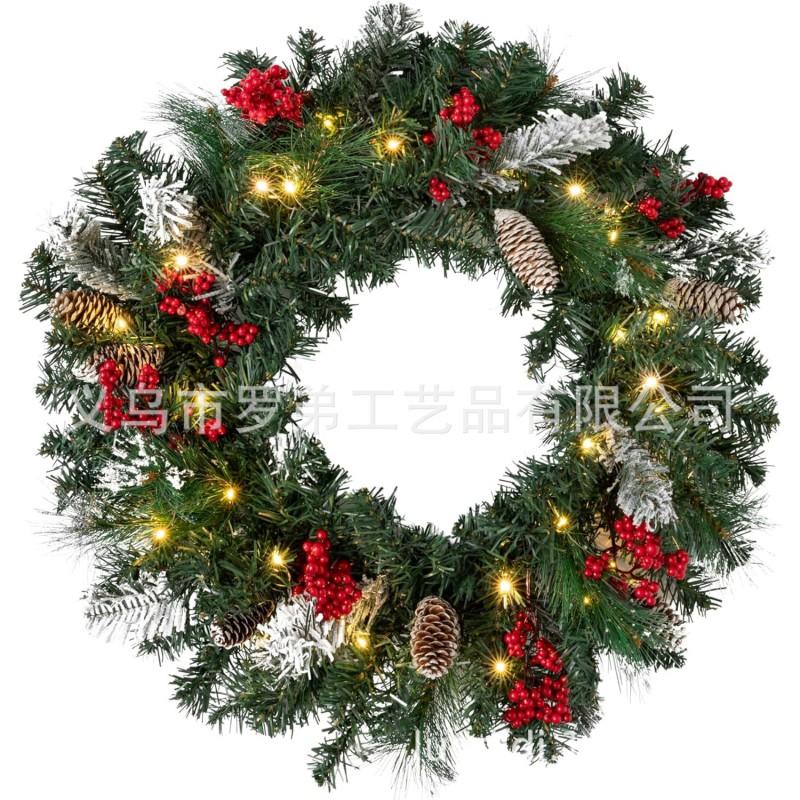 Christmas Wreath Door Hanging Decor Home Mall Window Party Festive Simulation Ornament