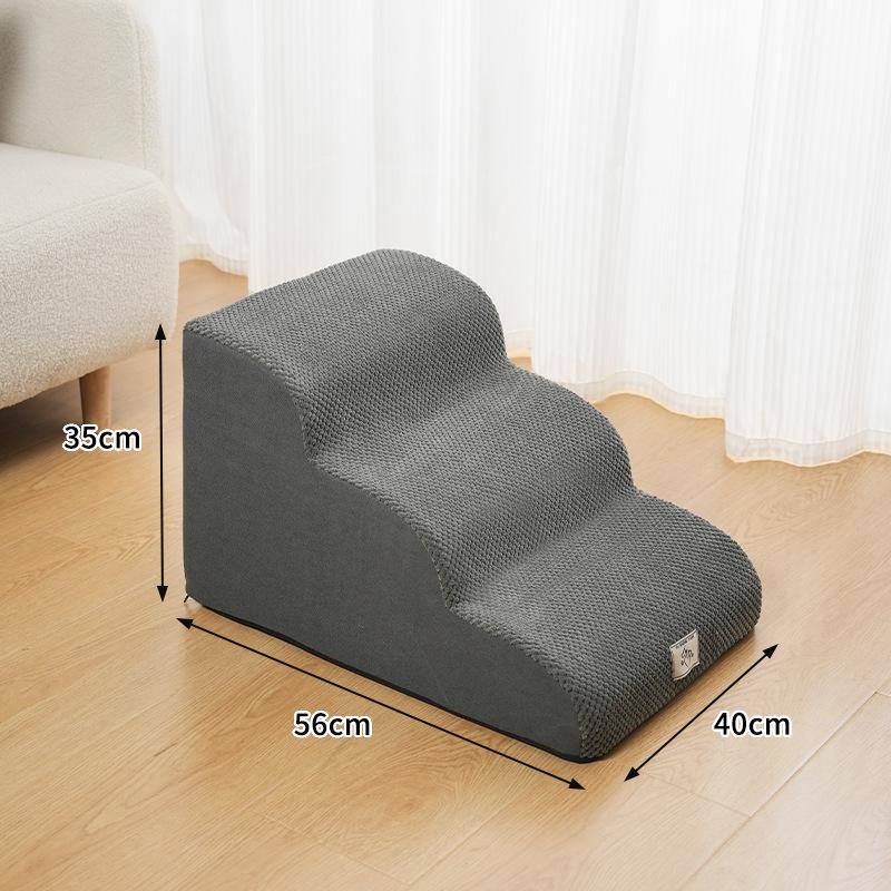 

Pet 3-step Staircase Dog/cat Ramp Dog Sofa Detachable and Washable Training Pet Ramp Staircase Pet Supplies серый