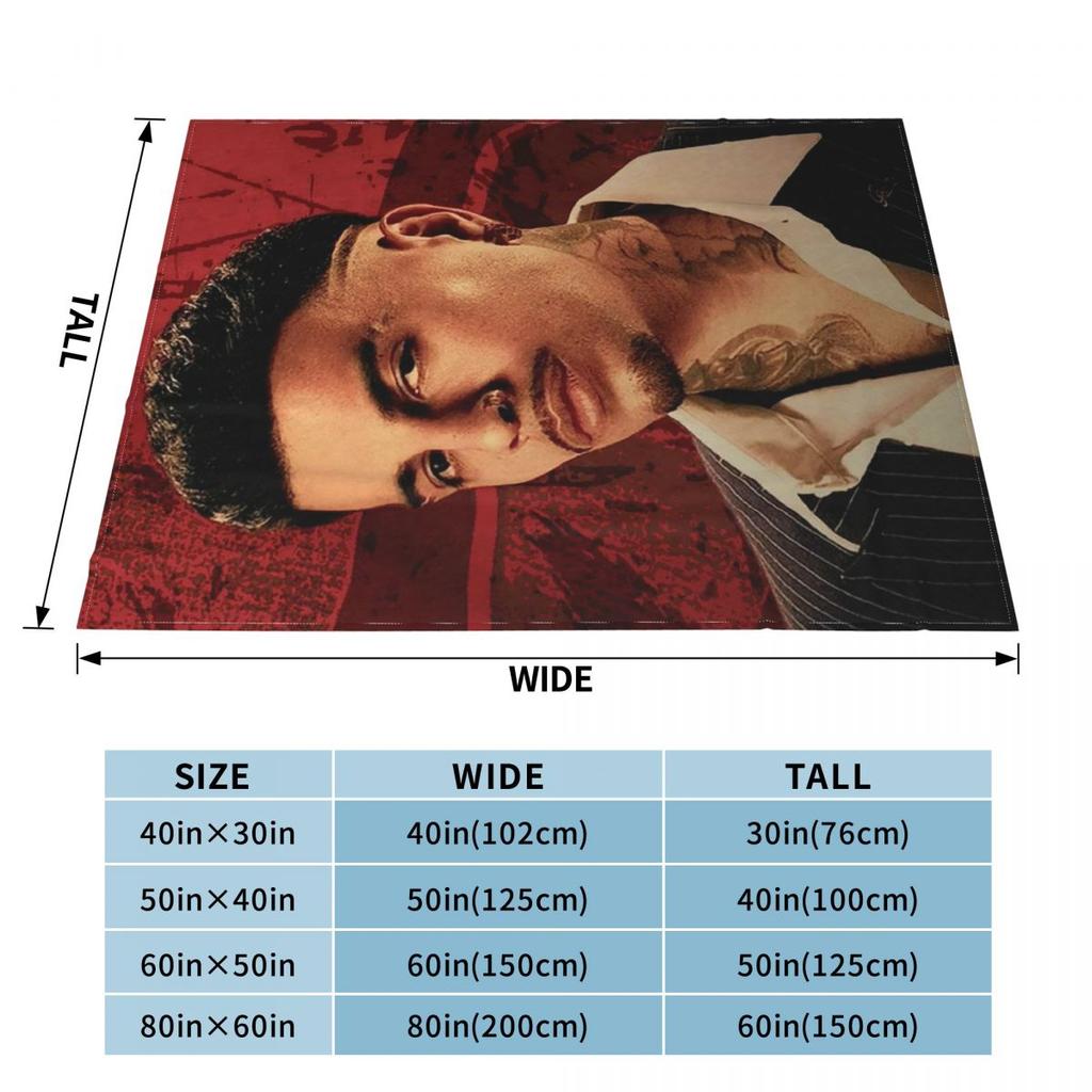 Rauw Alejandro Blankets Soft Warm Flannel Throw Blanket Bedding for Bed Living Room Picnic Travel Home Couch