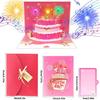 Festival 3D Birthday Card with Integrated Lights and Sound Musical Greeting Card Birthday Party Supplies for Parties