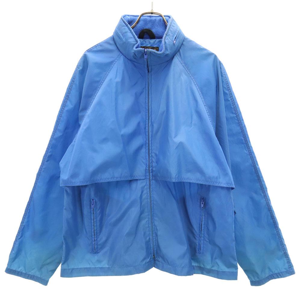 EDDIE BAUER 80s Vintage Black Tag Nylon Jacket L Blue Windbreaker Men's Used