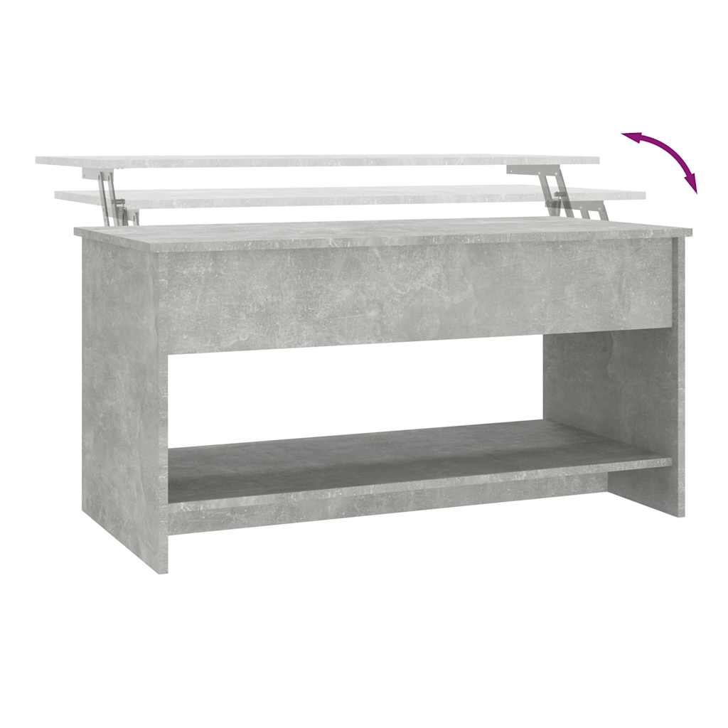 Vidaxl Couchtisch, Beton Grau, 102X50X52,5 Cm