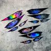 4Pcs 2D Anime Girl Eye Stickers for Cars & Motorcycles