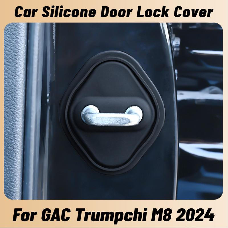 For GAC Trumpchi M8 2024 Car Door Shock Absorber Door Lock Protector Silicone Auto Door Lock Latches Cover Accessories