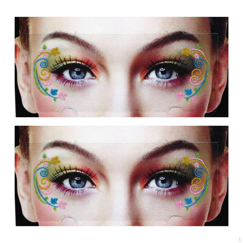 Eye Shadow Stickers Decals Festival Party Sticker Makeup for Stage Performance Masquerade