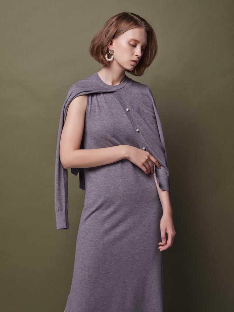 I Holic Cashmere Twin Cardigan Knit Dress