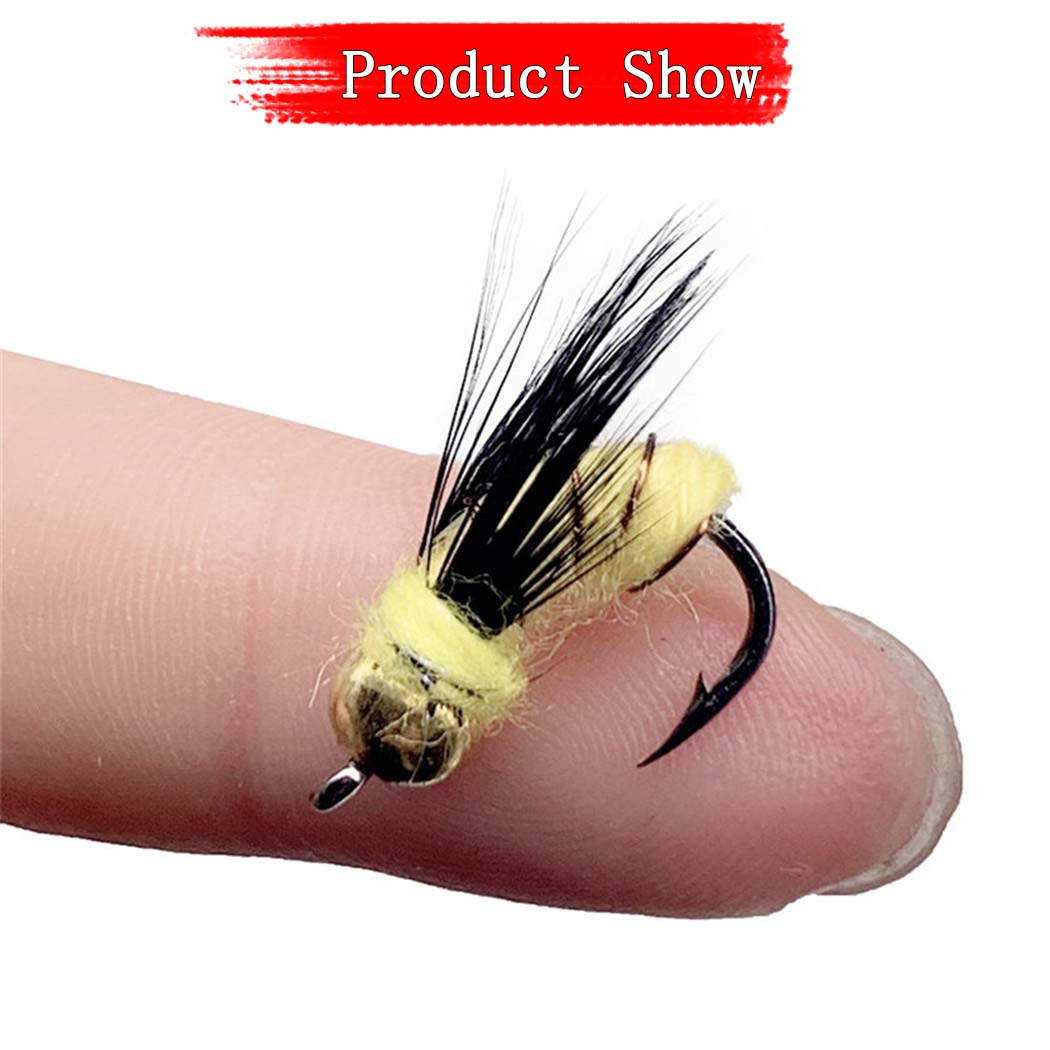 Приманка для ловли рыбы нахлыстом 5/10 шт./кор. черные крючки — фото 8